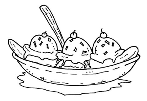 Banana Split Cool Coloring Coloring Pages