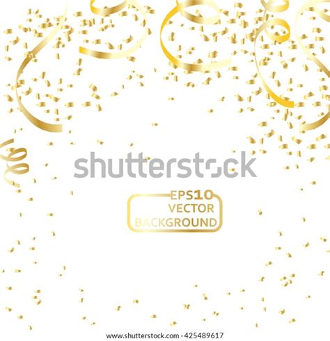 Gold Confetti Celebration Stock Vector (Royalty Free) 425489617