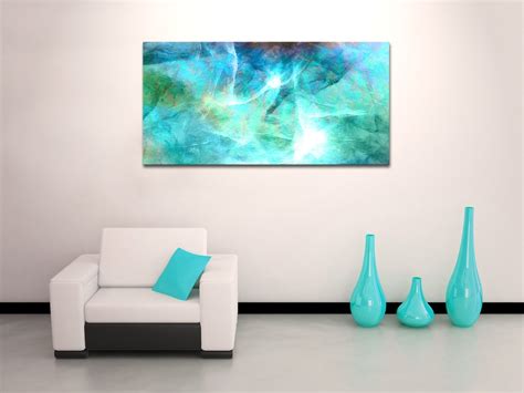 15 Collection of Aqua Abstract Wall Art