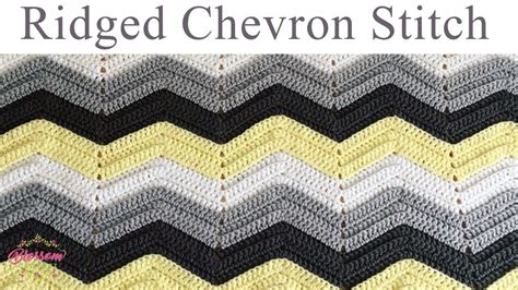 Super Easy Crochet - Ridged Chevron / Zig Zag Stitch (step by step) - YouTube