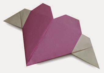 Heart with Wings - Easy Origami instructions For Kids