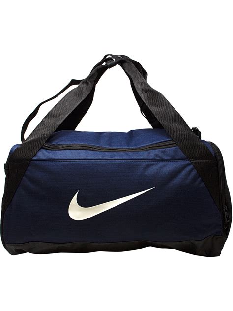 Nike Brasilia Small Duffel Polyester Duffle Bag Hobo - Midnight Navy / Black White - Walmart.com