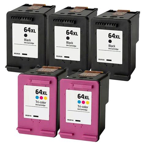 HP 64XL Combo Pack 5 Ink Cartridges - High Yield | ComboInk