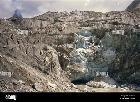 Snout mouth source of the river Ganges at Goumukh ; uttaranchal ; india Stock Photo - Alamy