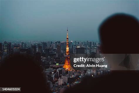 Aerial View Of Tokyo Skyline At Night Tokyo Japan High-Res Stock Photo ...