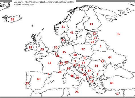 World Map Quiz Practice New Modern Inside Europe Political At Blank Pertaining To Europe Map ...