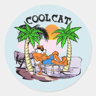 Cool Cat Stickers | Zazzle