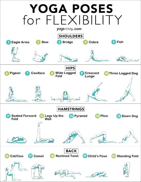 20 Beginner Yoga Poses for Flexibility (+ free printable) - Yoga Rove