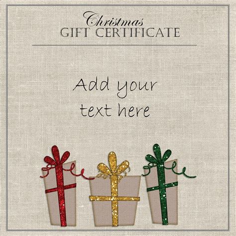 Free Christmas Gift Certificate Template | Customize Online & Download