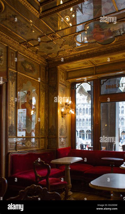 Cafe Florian Interior, St. Mark's, Venice, Italy Stock Photo - Alamy