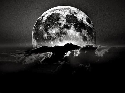 Moon Black and White Wallpapers - Top Free Moon Black and White Backgrounds - WallpaperAccess