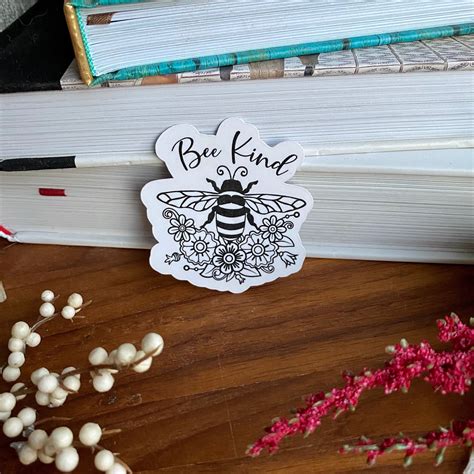 Bee Kind Sticker Sticker Bee Kind Bee Positivity Sticker | Etsy