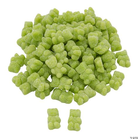 Sugar Coated Green Apple Gummy Bear Candy - 100 Pc. | Oriental Trading