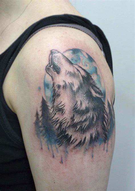 Tribal Body Art Howling Wolf Tattoo by Matt Curtis - Tribal Body Art