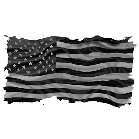 Black And White American Flag Cross Tattoo