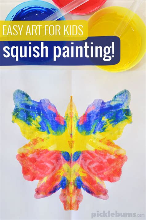 Easy Art for Kids - Squish Painting. - Picklebums