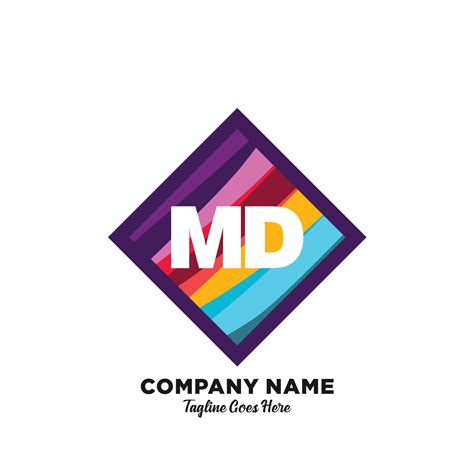 MD initial logo With Colorful template vector 22379556 Vector Art at ...