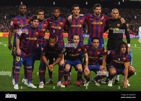 FC Barcelona team group during the Spanish First League Soccer Match, FC Barcelona vs Real ...