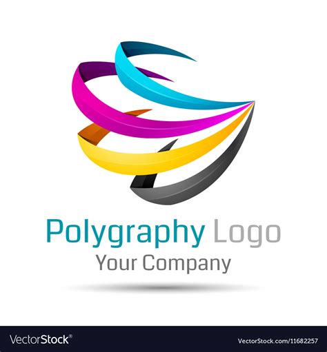 Cmyk logo can be used in business connected Vector Image