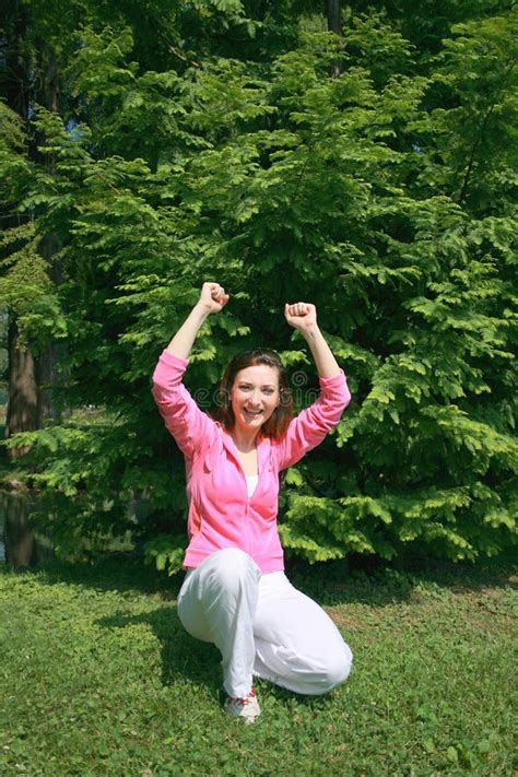 Woman in victory pose stock image. Image of raised, achievement - 2927555