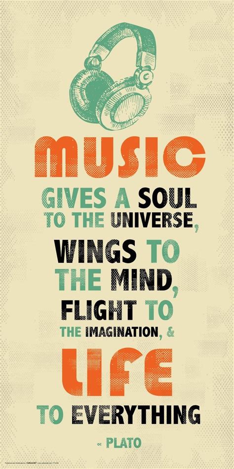 Plato Music Inspirational Motivational Quote Decorative Poster Print ...