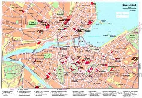 Map of Geneva, Switzerland