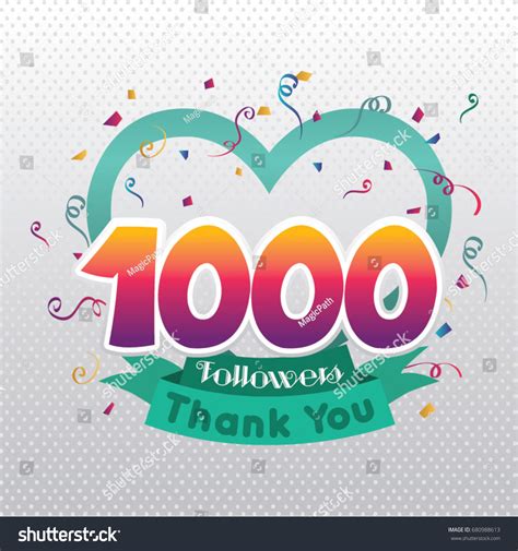 Thank You Design Template Social Network Stock Vector (Royalty Free) 680988613