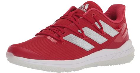 adidas Rubber Adizero Afterburner 8 Turf Baseball Shoe in Red for Men - Lyst