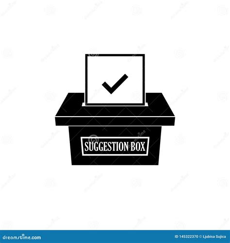 Suggestion Box with Feedback Notes, Icon or Sign Stock Vector - Illustration of motivation ...