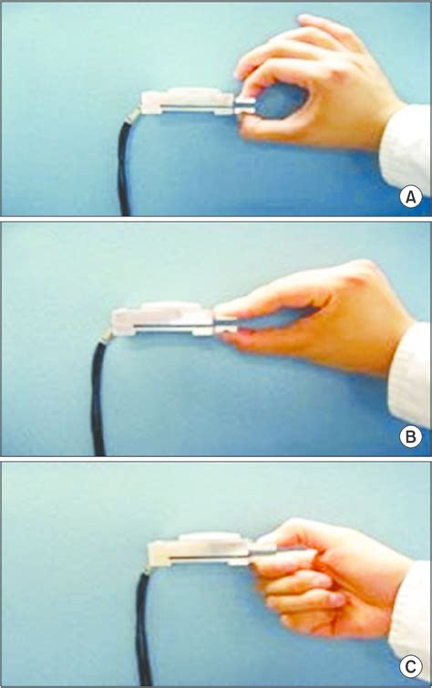 Measurement of pinch strength. (A) Tip pinch, (B) palmar pinch, (C)... | Download Scientific Diagram