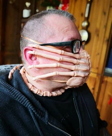 Using an 'Alien' Facehugger As a Protective Face Mask