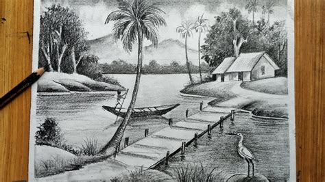 Easy Pencil Sketch Scenery Online Discount, Save 53% | jlcatj.gob.mx