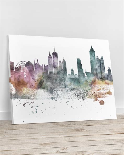 Atlanta Canvas Atlanta Skyline Canvas Print Atlanta Canvas | Etsy