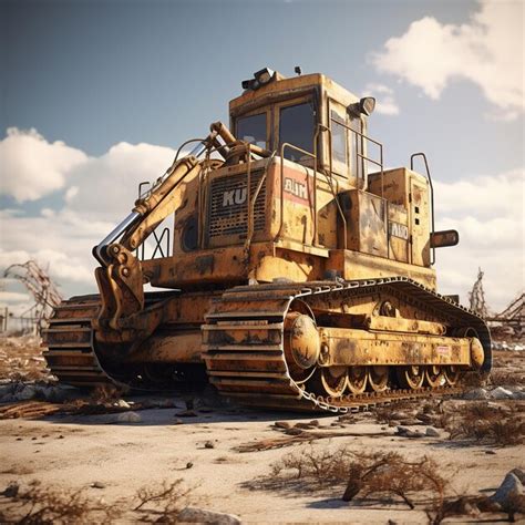 Premium AI Image | illustration of ultra realistic 4k image of bulldozer