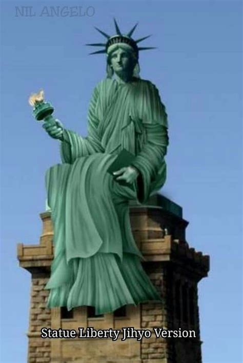 the statue of liberty is holding a flower