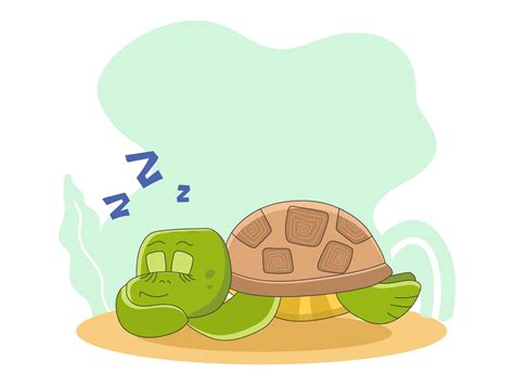 Character of cute sleeping turtle isolated on the background. 3042104 Vector Art at Vecteezy