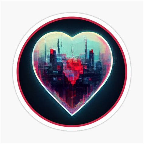 "Cyberpunk City Love" Sticker for Sale by BuraxisQuotes | Redbubble