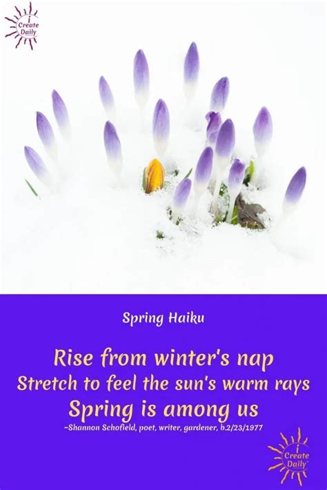 Spring Haiku Poems to Put a Spring in Your Step - iCreateDaily