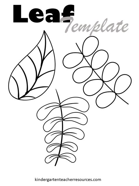 FREE Printable Leaf Template | Many designs are available