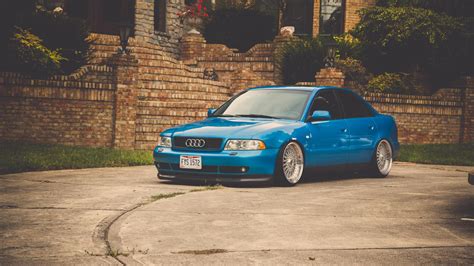 Blue Audi a4 sedan tuning Wallpaper Download 1920x1080