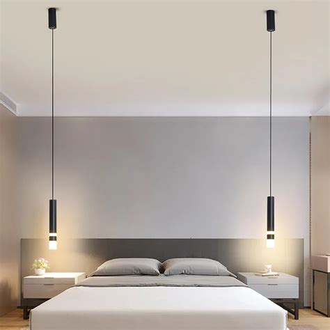 Modern Long Cable Pendant Lamps For Bedside Living Room Foyer Lighting Nordic Led Ceiling ...