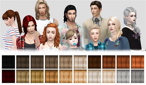 The sims 4 more hair color swatches mod - platinumhon