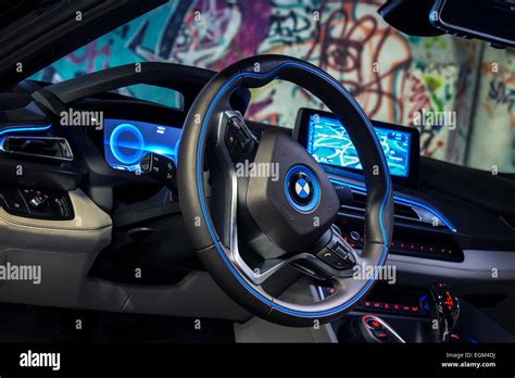 BMW i8 interior scene Stock Photo - Alamy