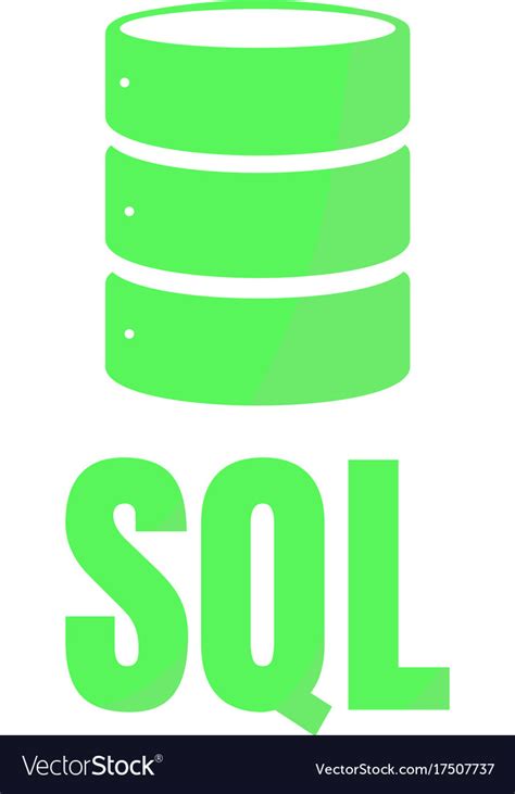 Sql database icon logo design ui or ux app Vector Image