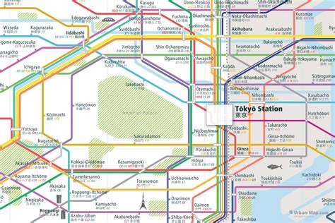 Tokyo Rail Map - City train route map, your offline travel guide