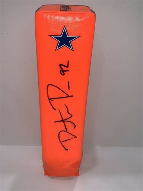 DONTARI POE SIGNED TOUCHDOWN PYLON DALLAS COWBOYS AUTOGRAPHED FOOTBALL | Autographia