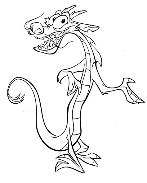 Walt Disney Coloring Pages - Mushu - Walt Disney Characters Photo (37795278) - Fanpop