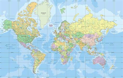 World Map - Mercator Projection - WorldAtlas