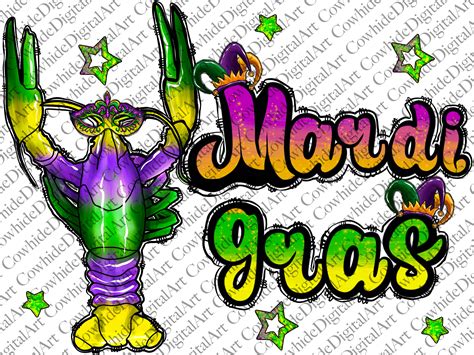 Mardi Gras Crawfish Png Crawfish Png Mardi Gras Png Fleur | Etsy