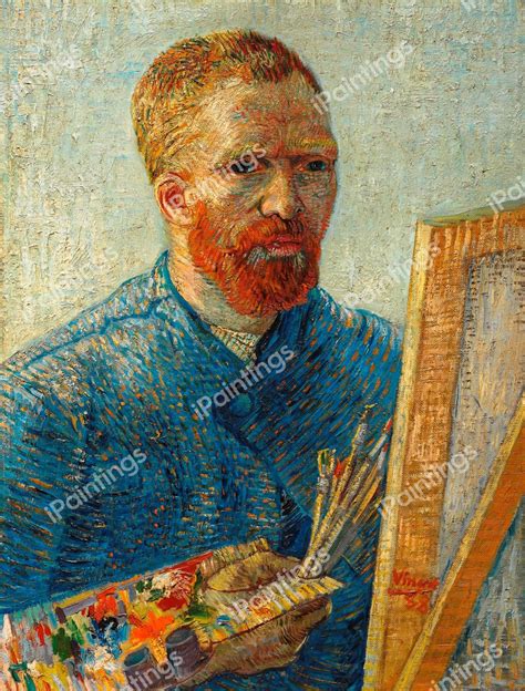 The Self Portrait as an Artist Painting by Vincent Van Gogh Reproduction | iPaintings.com